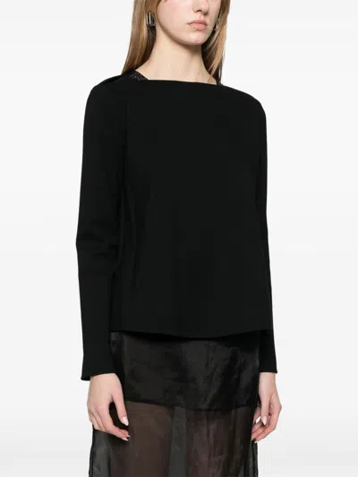 Shop Emporio Armani Boat Neck Sweater