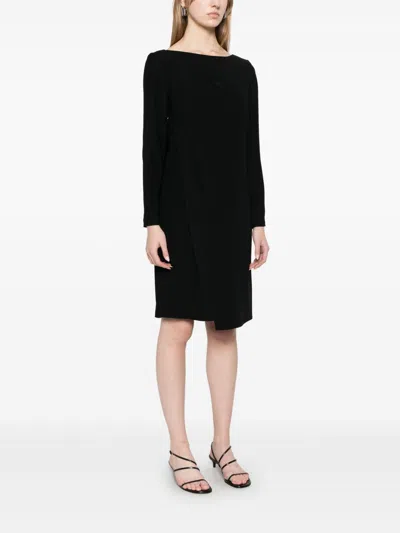 Emporio Armani Draped Short Dress Cuff Zips