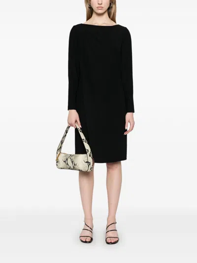 Emporio Armani Draped Short Dress Cuff Zips