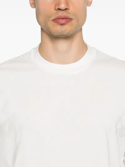 Emporio Armani White Logo Embroidery T-shirt