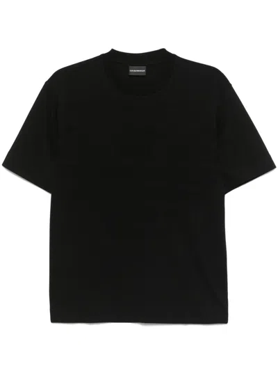 Emporio Armani Logo-embroidered Cotton Blend T-shirt