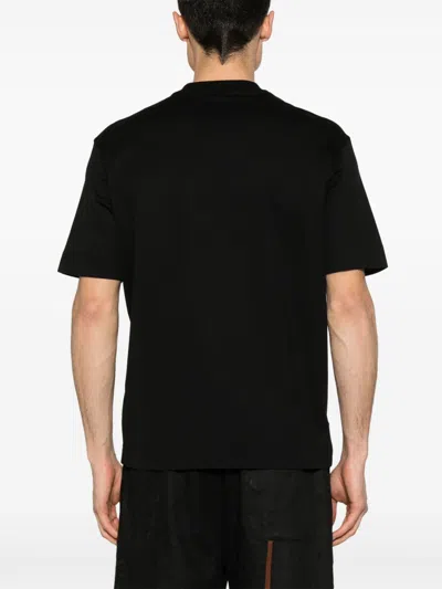 Emporio Armani Logo-embroidered Cotton Blend T-shirt