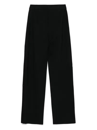 Emporio Armani Wide Leg Trousers Featuring Side Embellishments