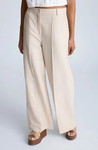 Kenneth Cole Fly Front High Rise Pintuck Wide Leg Pants Pant In Multicolor