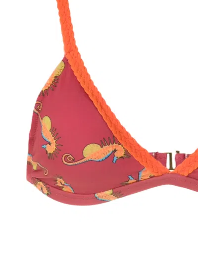 Amir Slama Printed Bikini Set In Red