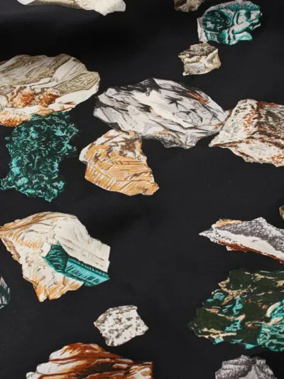 Pre-owned Hermes 2010s Gemstone-print Mini Dress In Black