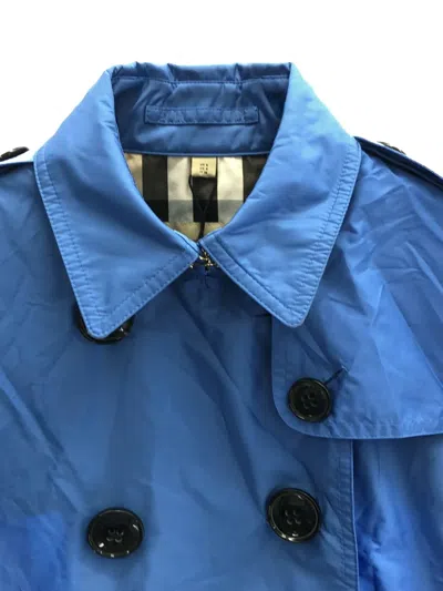 Pre-owned Burberry 2010s Belted Trench Coat In Blue
