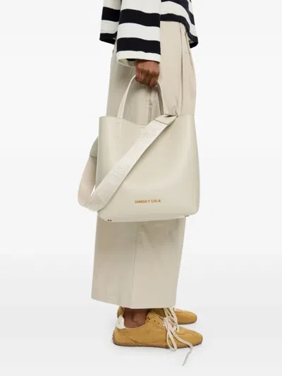 Bimba Y Lola Large Chihuahua Shoulder Bag In Neutrals