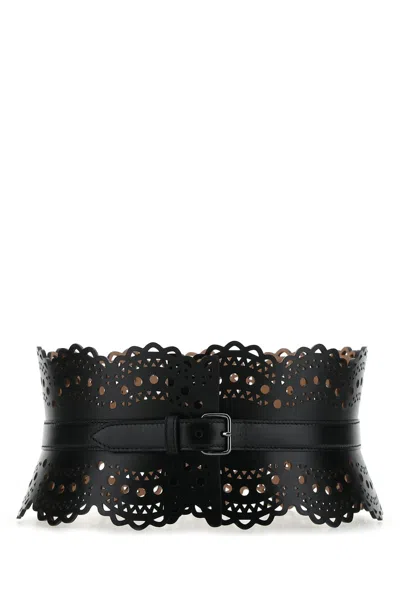Alaïa Bustier 120 Black Corset Belt In Multicolor