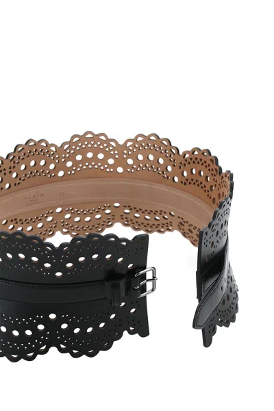 Alaïa Bustier 120 Black Corset Belt In Multicolor