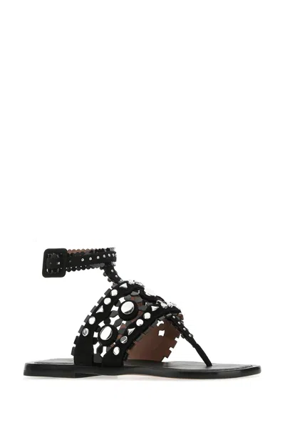 Alaïa Rivet Flat-soled Sandals In Multicolor