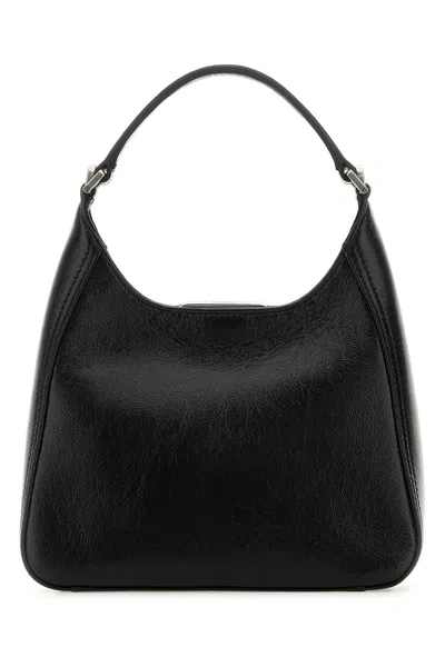 Balenciaga Black Leather Bb Soft Handbag