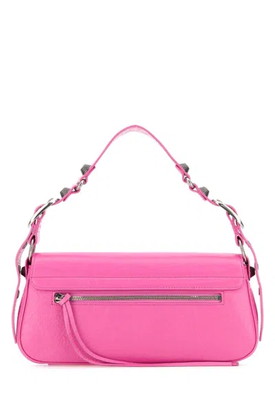 Balenciaga Le Cagole Sling Small Varnished Leather Shoulder Bag In Pink