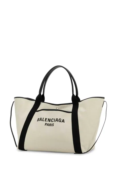 Balenciaga Blackwhite Biarritz S Shopping Bag In White