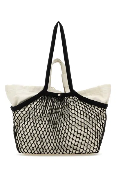 Balenciaga Two-tone Canvas And Mesh Medium 24/7 Shopping Bag In Multicolor