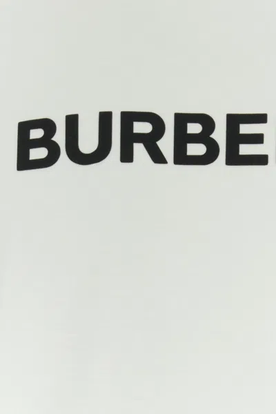 Burberry Logo Print Cotton Oversized T-shirt In White
