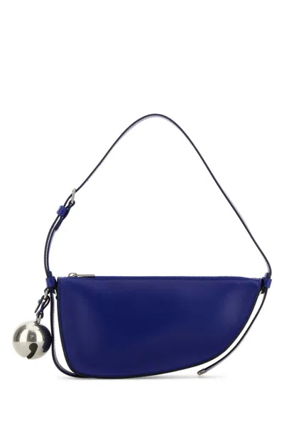 Burberry Mini Shield Sling Leather Shoulder Bag In Blue
