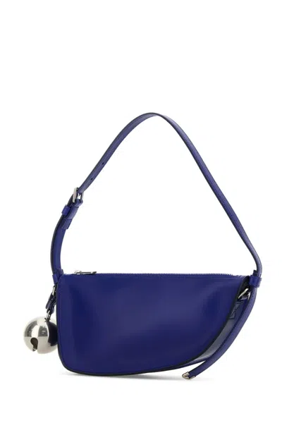 Burberry Mini Shield Sling Leather Shoulder Bag In Blue
