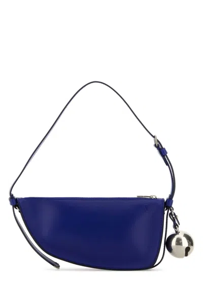 Burberry Mini Shield Sling Leather Shoulder Bag In Blue