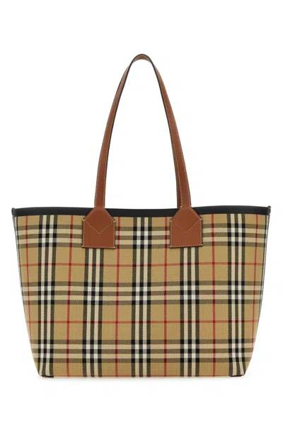 Burberry London Check Small Tote In Multicolor
