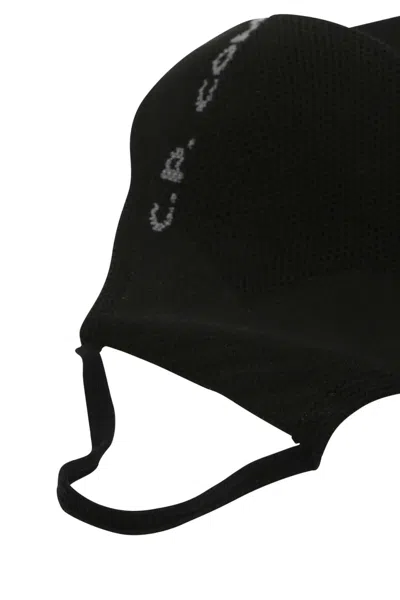 C.p. Company C.p.company Black Fabric Face Mask In Black