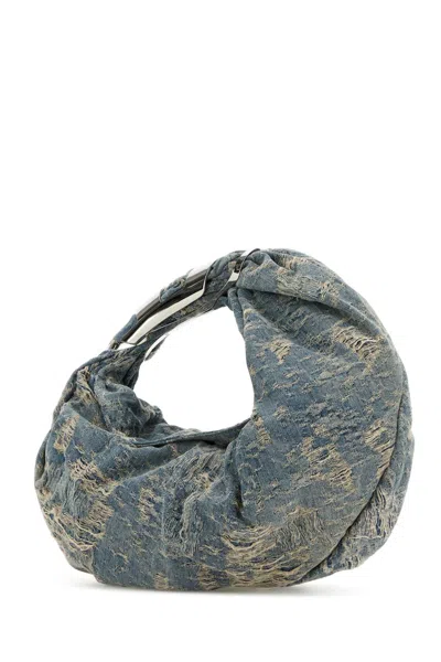 Diesel Denim Grab-d Hobo Shopping Bag In Blue