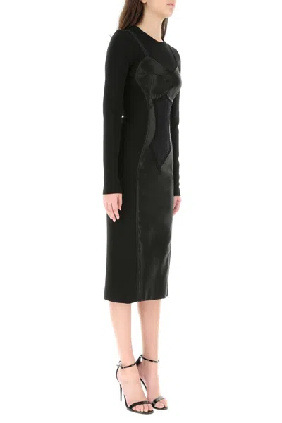 Dolce & Gabbana Lingerie Design Long-sleeved Sheath Dress In Animal Print