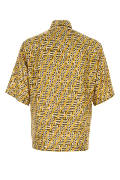 Fendi Ff Labyrinth Silk Shirt In Printed