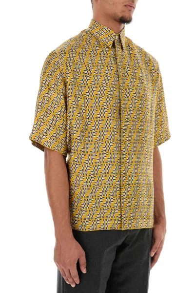 Fendi Ff Labyrinth Silk Shirt In Printed