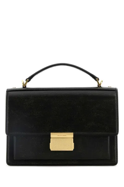 Golden Goose Venezia Bag Palmellato Leather Body Gold Metal Details Bags In Black