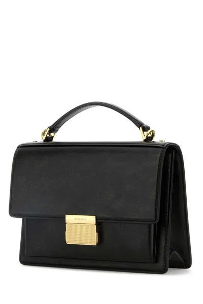Golden Goose Venezia Bag Palmellato Leather Body Gold Metal Details Bags In Black