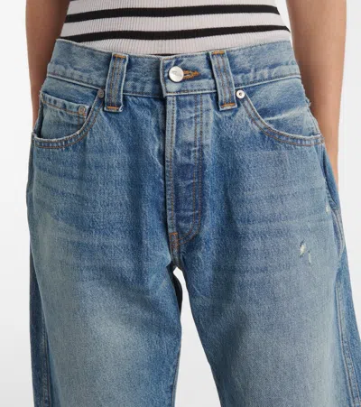 Khaite Abigail High-waisted Straight Leg Jeans In Blue