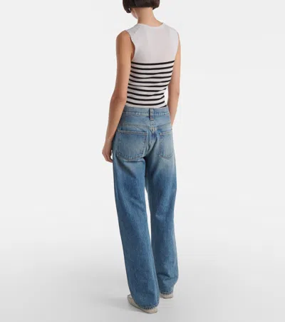 Khaite Abigail High-waisted Straight Leg Jeans In Blue