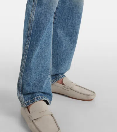 Khaite Abigail High-waisted Straight Leg Jeans In Blue