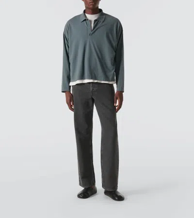 The Row Slip-on Hugh In Pelle Nera Uomo In Black