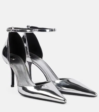 Proenza Schouler Woman Pumps Silver Size 7.5 Leather In Silver