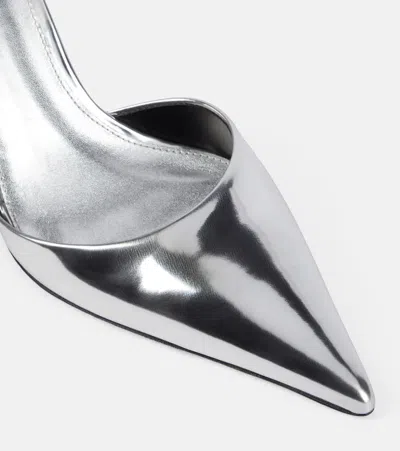 Proenza Schouler Woman Pumps Silver Size 7.5 Leather In Silver