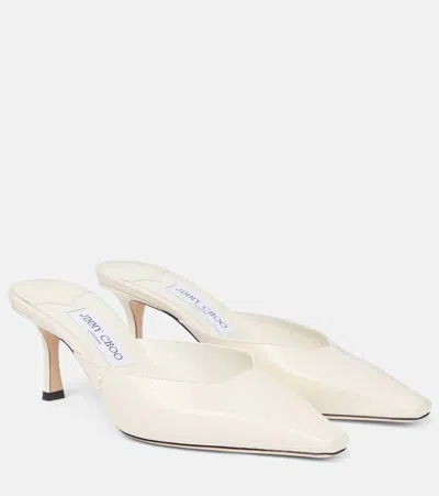 Jimmy Choo Sand Leather Vivi 65 Mules In Bamboo