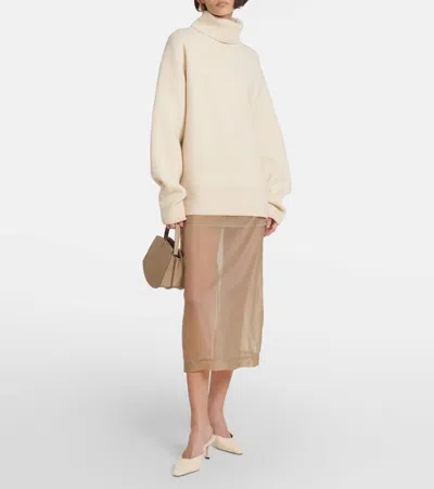 Jimmy Choo Sand Leather Vivi 65 Mules In Bamboo