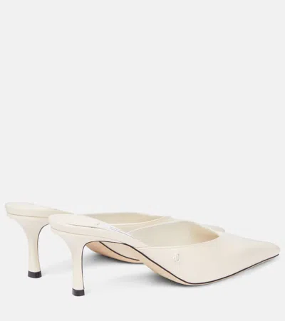 Jimmy Choo Sand Leather Vivi 65 Mules In Bamboo