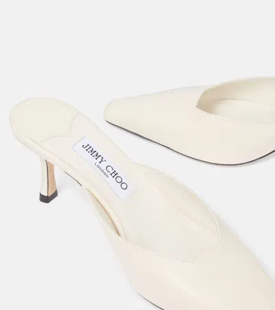 Jimmy Choo Sand Leather Vivi 65 Mules In Bamboo