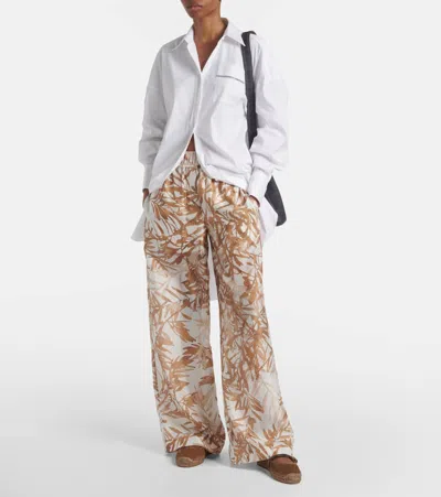 Brunello Cucinelli Monili Suede Espadrilles In Brown