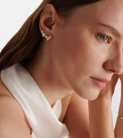 Repossi Serti Sur Vide 18kt White Gold Single Ear Cuff With Diamonds In Silver