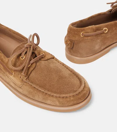 Gianvito Rossi Round-head Flat Shoes In Brown