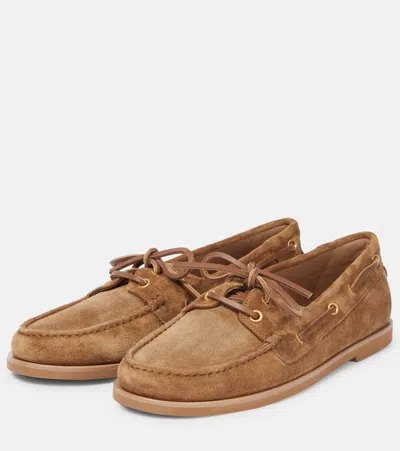 Gianvito Rossi Round-head Flat Shoes In Brown