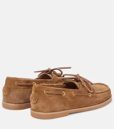 Gianvito Rossi Round-head Flat Shoes In Brown