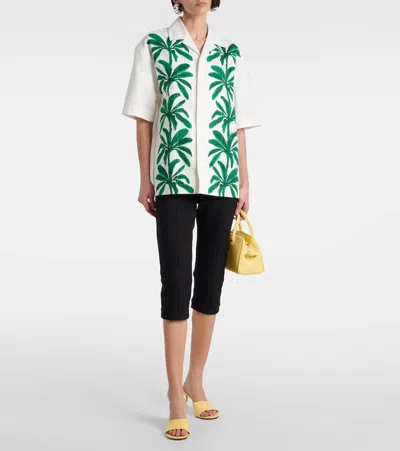 Jacquemus Jean Printed Cotton Shirt In White