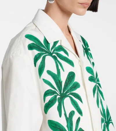 Jacquemus Jean Printed Cotton Shirt In White