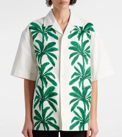 Jacquemus Jean Printed Cotton Shirt In White