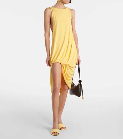 Jacquemus Peplo Mini Dress In Yellow